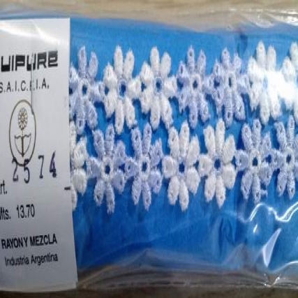 Tira flor 1.4 cm rayon mezcla x 13.70 mt