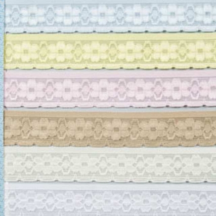Puntilla elastizada 3 cm c/flor x 20 mts