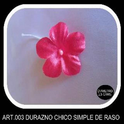 Flor durazno chica de raso x gsa
