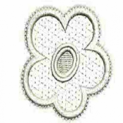 Aplicacion bord.flor c/pesponte x 6 unid
