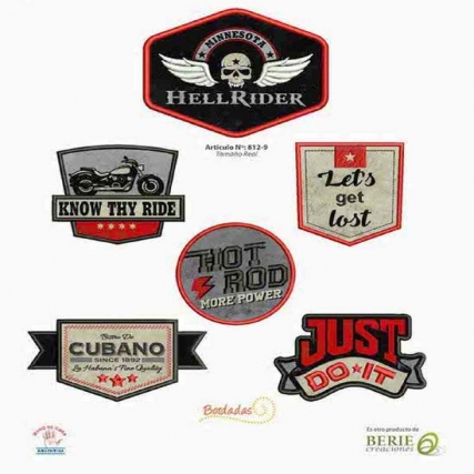 Aplicacion bord. etiqueta cubano x 6 und