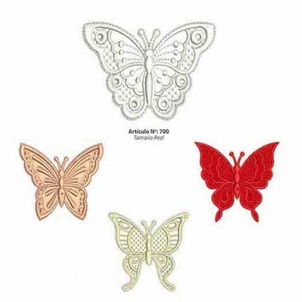 Aplicacion bord. mariposa surt. x 4 unid