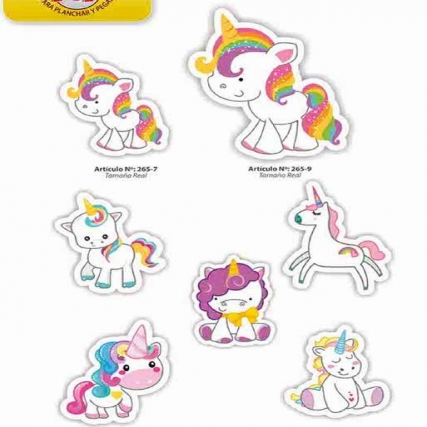 Aplic.est. unicornios x6