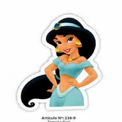 Aplic. estampada princesa gde  x 6 uni