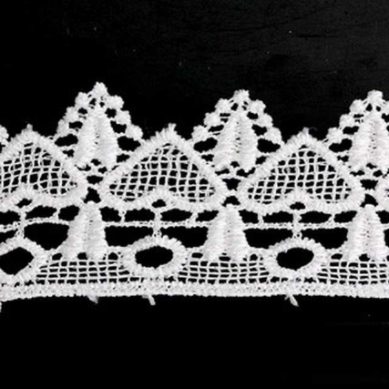 Guipure pol.50mm blanco corazon x 15 yd
