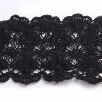 Guipure encaje 5.5 cm negro 15 yd
