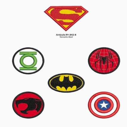 Aplicacion escudo heroes x 6 unid