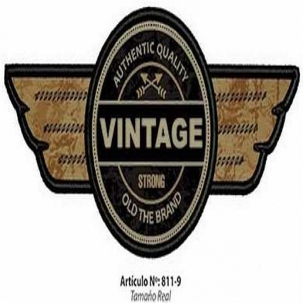 Aplicacion bord. etiqueta vintage h.x6