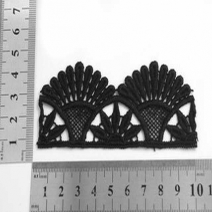 Guipure negro 4 cm abanico x 15 mt