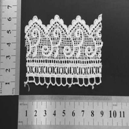 Guipure pol. blanco 5.5 cm pico x 15 yds