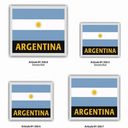 Aplicacion band. arg. 7x5.5 cm x 12 unid