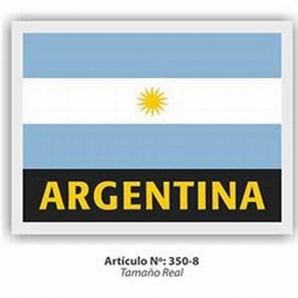 Aplicacion band. arg. 7.5x6.5 cm x 12 un