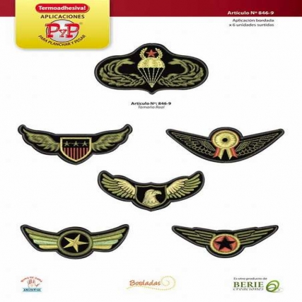 Aplicacion alas militares x 6 unid