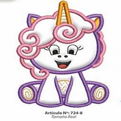 Aplicacion raso unicornio ch x 4 unid