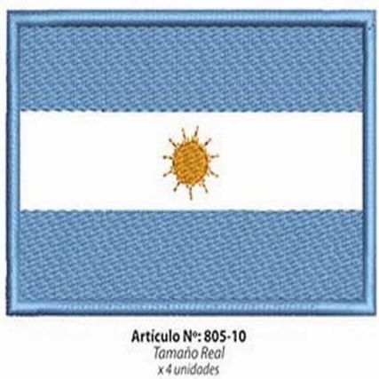 Aplicacion bandera arg. 2x1.5cm x 12 u