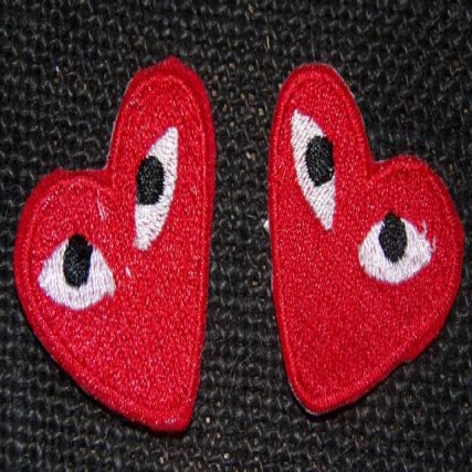 Aplicacion corazon rojo c/ojos  x 6 uni
