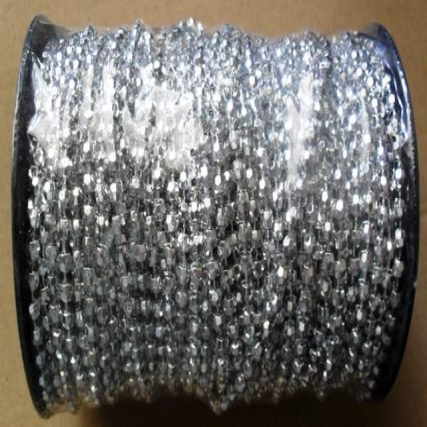 Perla peg. facet. nro 8  metal. x 15 mt