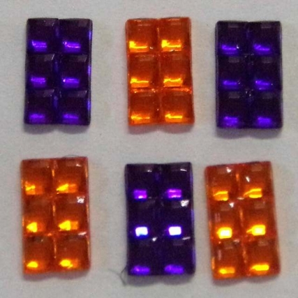 Gema piedrita p/pegar 12*8mm x 100 unid