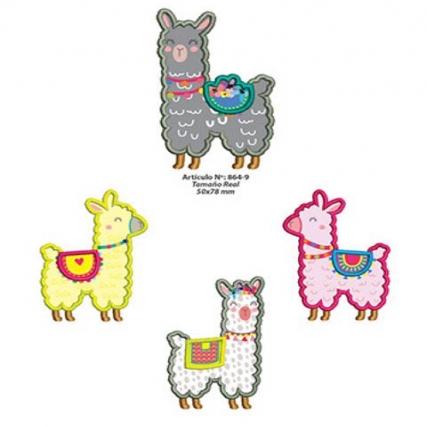 Aplicacion bord. llamitas x 4 unid