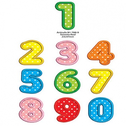 Aplicacion bord. numeros lunares x 10 un