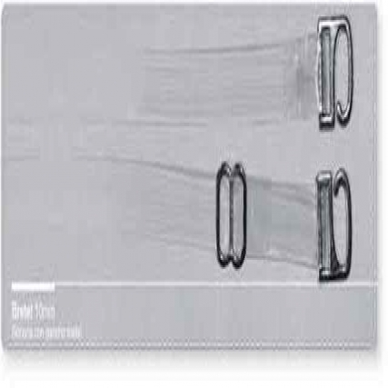 Bretel silicona 6mm g/metal x 6 pares