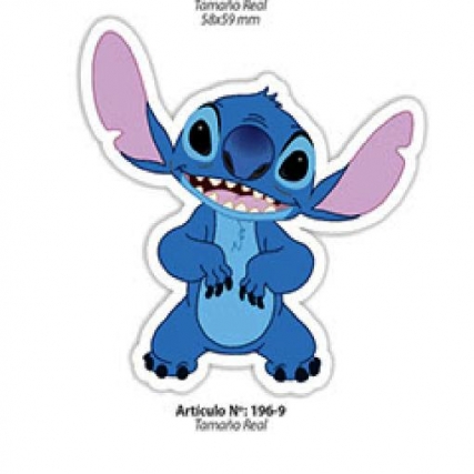 Aplicacion estamp. mascota celeste x 6 u