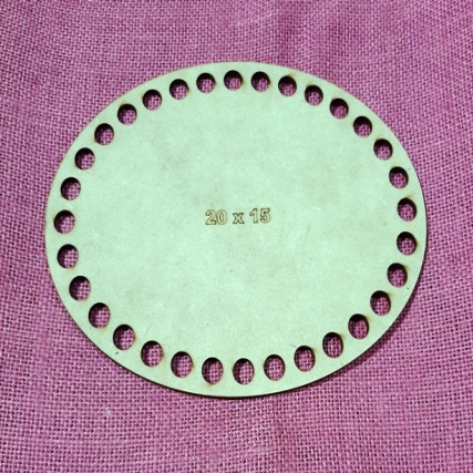 Base madera oval 20*15 cm x 6 unid