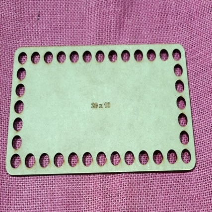 Base madera rect. 20*10 cm x 6 unid