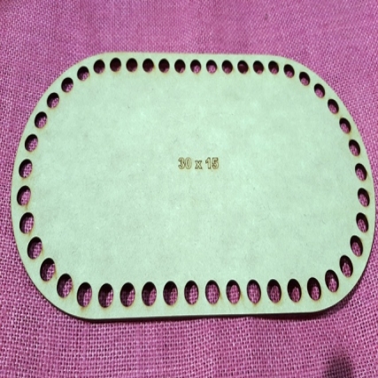 Base madera semic. 30*15 cm x 3 unid