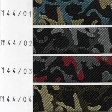 Galon bordado camuflado 25 mm x 10mt