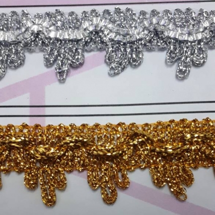 Galon lame c/puntas 2 cm x 10 yds