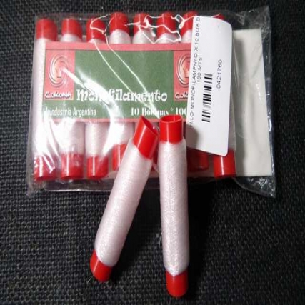 Hilo monofilamento x 10 bob de 100 mts