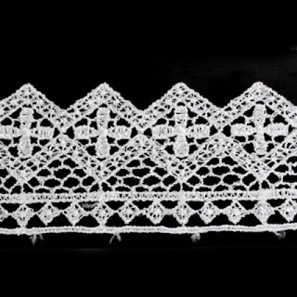 Guipure pol. 52mm blanco rombos x 15 yd