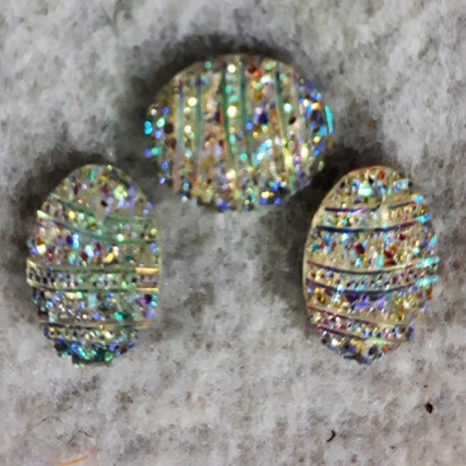 Gema coser oval 3d torn 12x13mm 50 unid