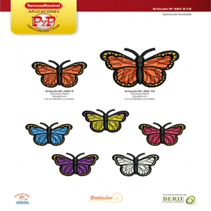 Aplicacion bord. mariposa chica x 6 unid