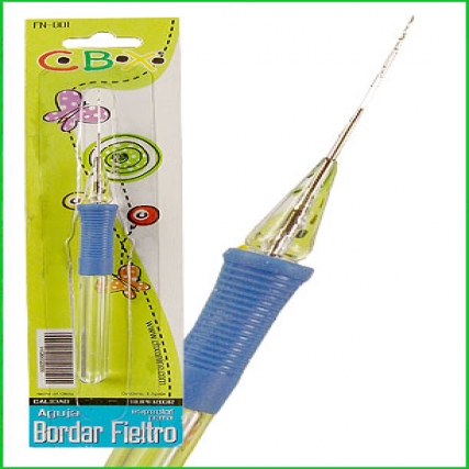 Aguja bordado fieltro c/ mango x uni