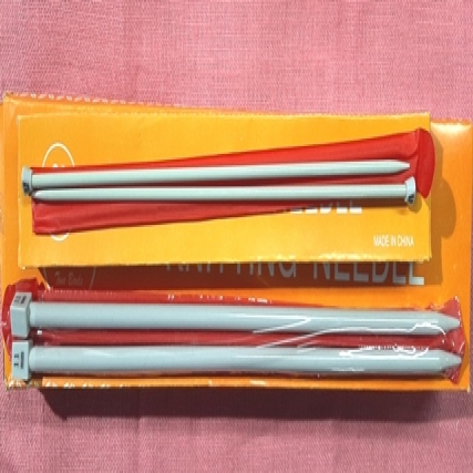 Aguja de tejer aluminio 14 x doc