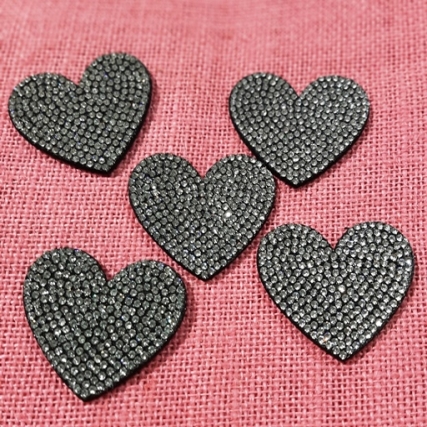 Aplicacion corazon stras x 5 unid