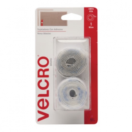 Velcro sujetador con adhesivo 90cm x bli