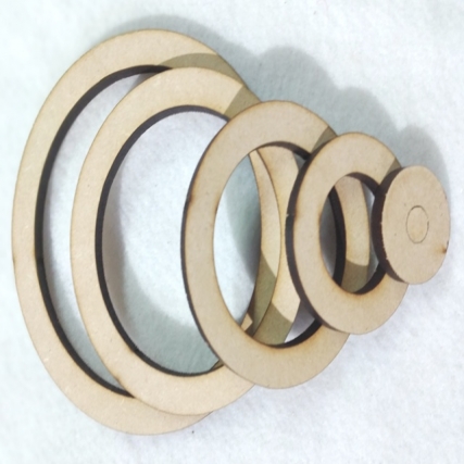 Aro de artesania 12 a 6 cm x 4 unid 