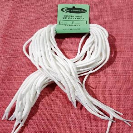 Trenza p/calz redondo 60 cm x doc blanco