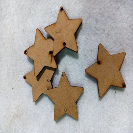 Acc. madera p/ colgante estrella x 10 un