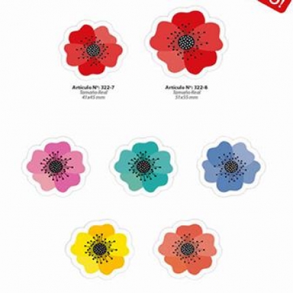 Aplicacion est.flor plumero gde x 12 uni
