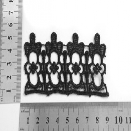 Guipure pol. 4.5 cm negro x 15 yd