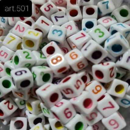 Dado numeros plasticas surt. x 250 gs 