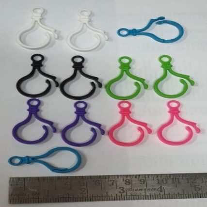 Mosqueton plastico p/cadena x 20 unid