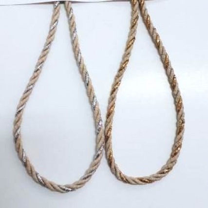 Cordon rustico 20 mts combinado beige c/