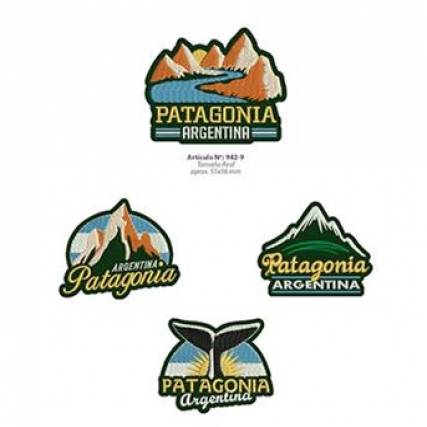 Aplicacion bord. escudo patagonia x 4 un