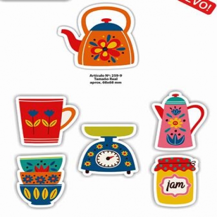 Aplicacion elementos de cocina x 6 unid