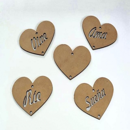 Colgante picap/ circ corazon vive x 3